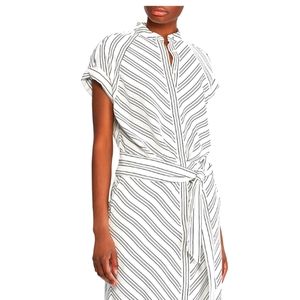 Ralph Lauren Striped Crepe Shirtdress
